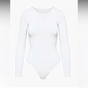Babaton Contour Long Sleeve Body Suit XXS White